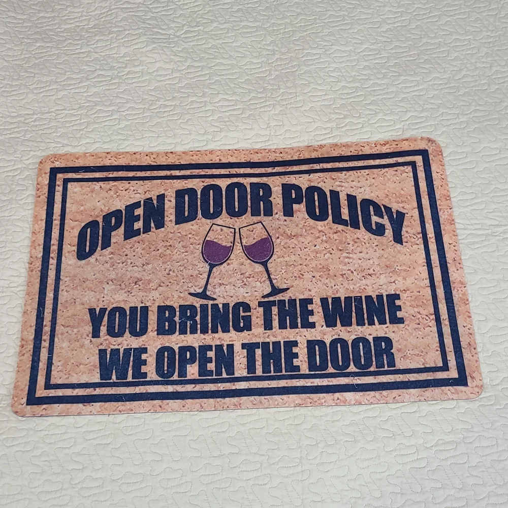 You bring the wine kitchen floor mat